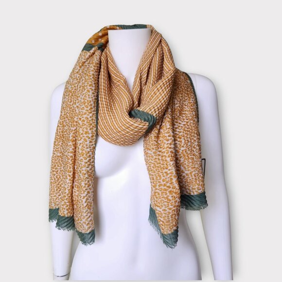 Ivy London NYC Shawl Wrap Mixed Print 35"x75" Boho Scarf - Picture 2 of 6